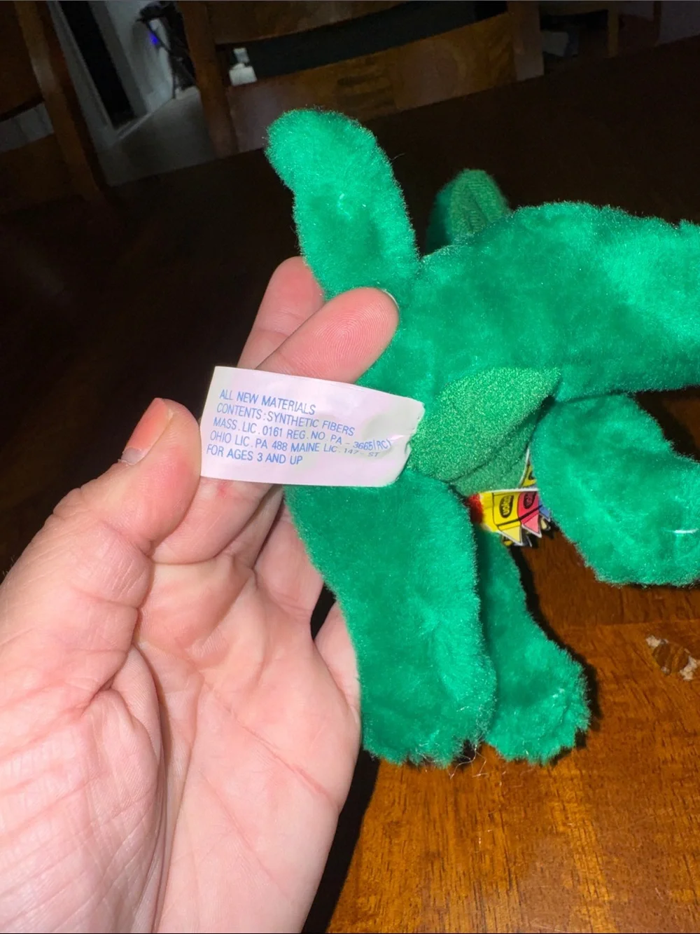 Nanco 2000 Chihuahua Green Dog Plush Red Beret, Crayon Vest
